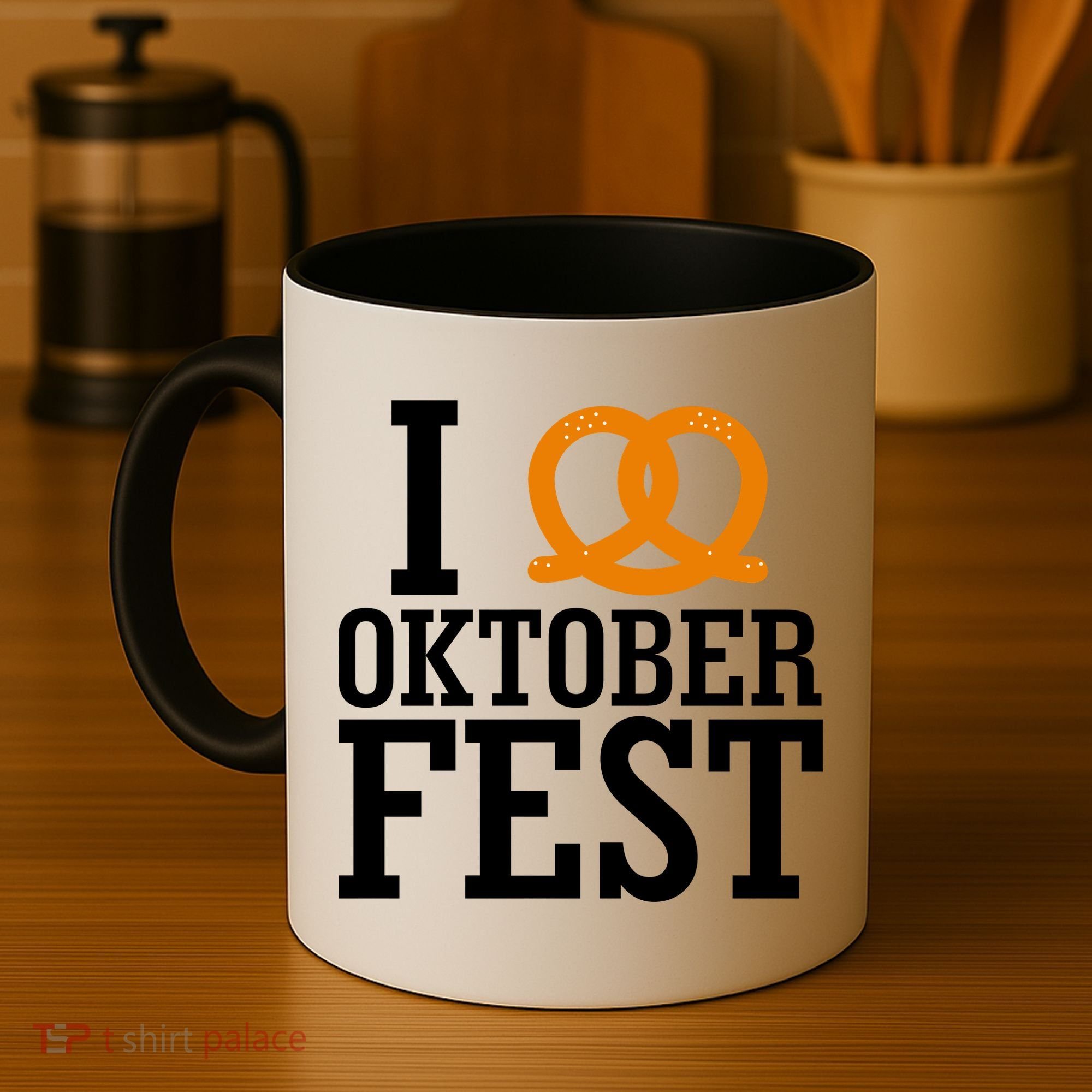 I Heart Oktoberfest Pretzel Coffee Mug