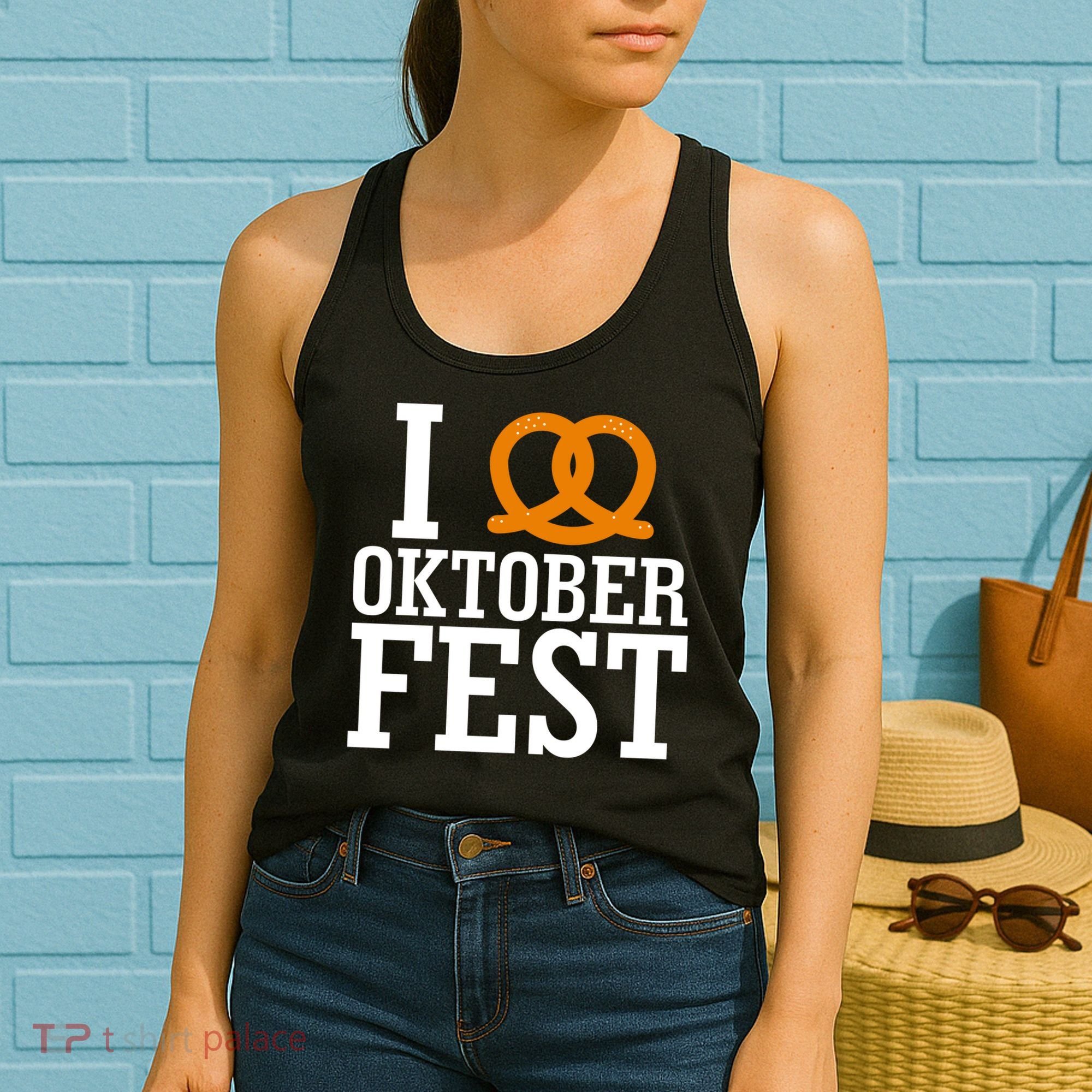 I Heart Oktoberfest Pretzel Women's Tank Top