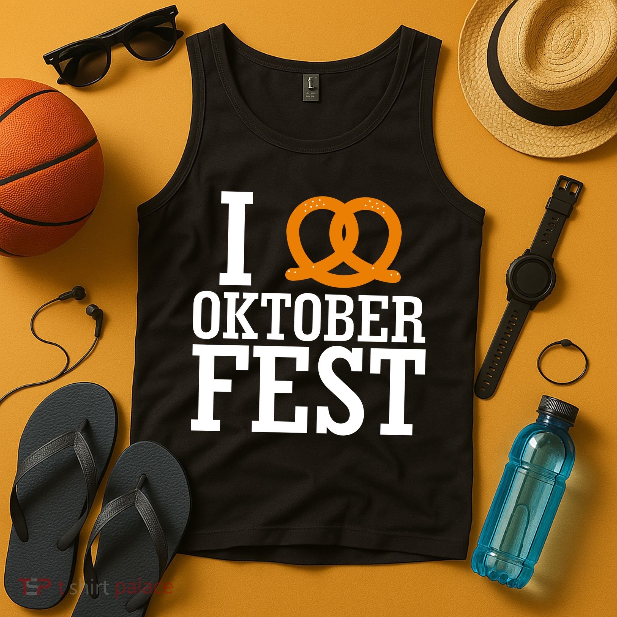 I Heart Oktoberfest Pretzel Tank Top