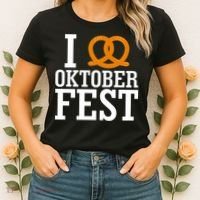 I Heart Oktoberfest Pretzel Women's T-Shirt thumb 2