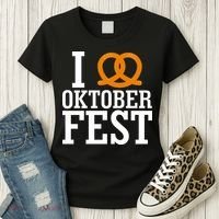 I Heart Oktoberfest Pretzel Women's T-Shirt thumb 3
