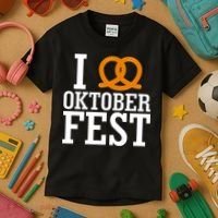 I Heart Oktoberfest Pretzel Kids T-Shirt thumb 3