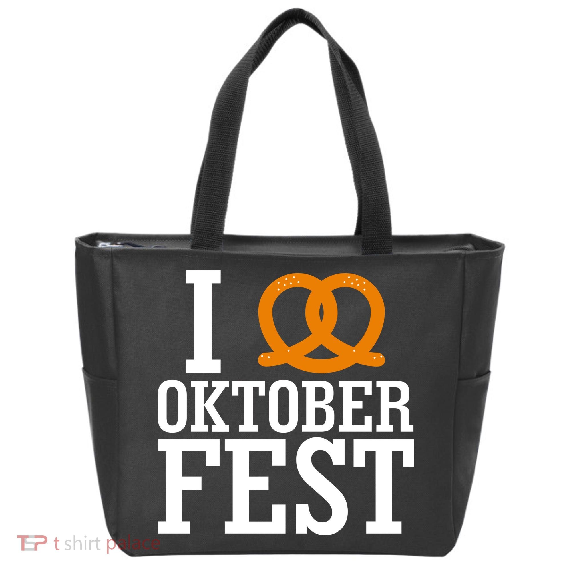 I Heart Oktoberfest Pretzel Tote Bag
