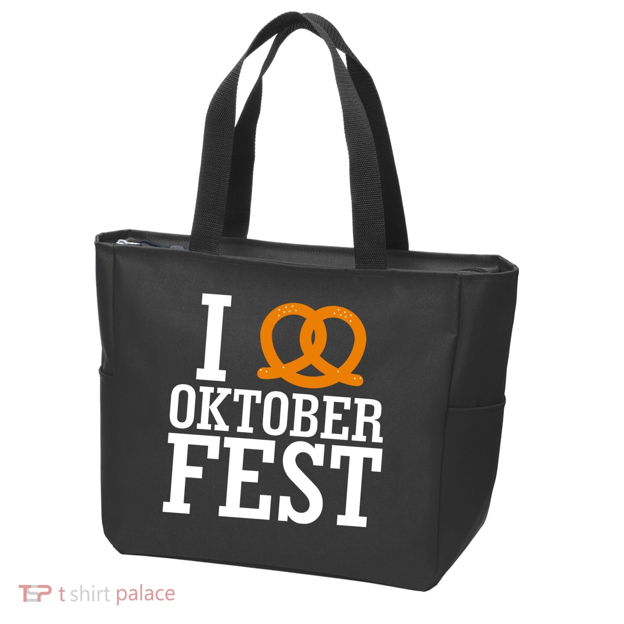 I Heart Oktoberfest Pretzel Tote Bag