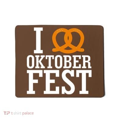 I Heart Oktoberfest Pretzel Mousepad