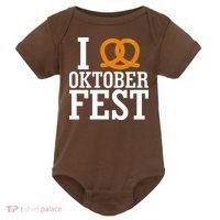 I Heart Oktoberfest Pretzel Baby Bodysuit thumb 0