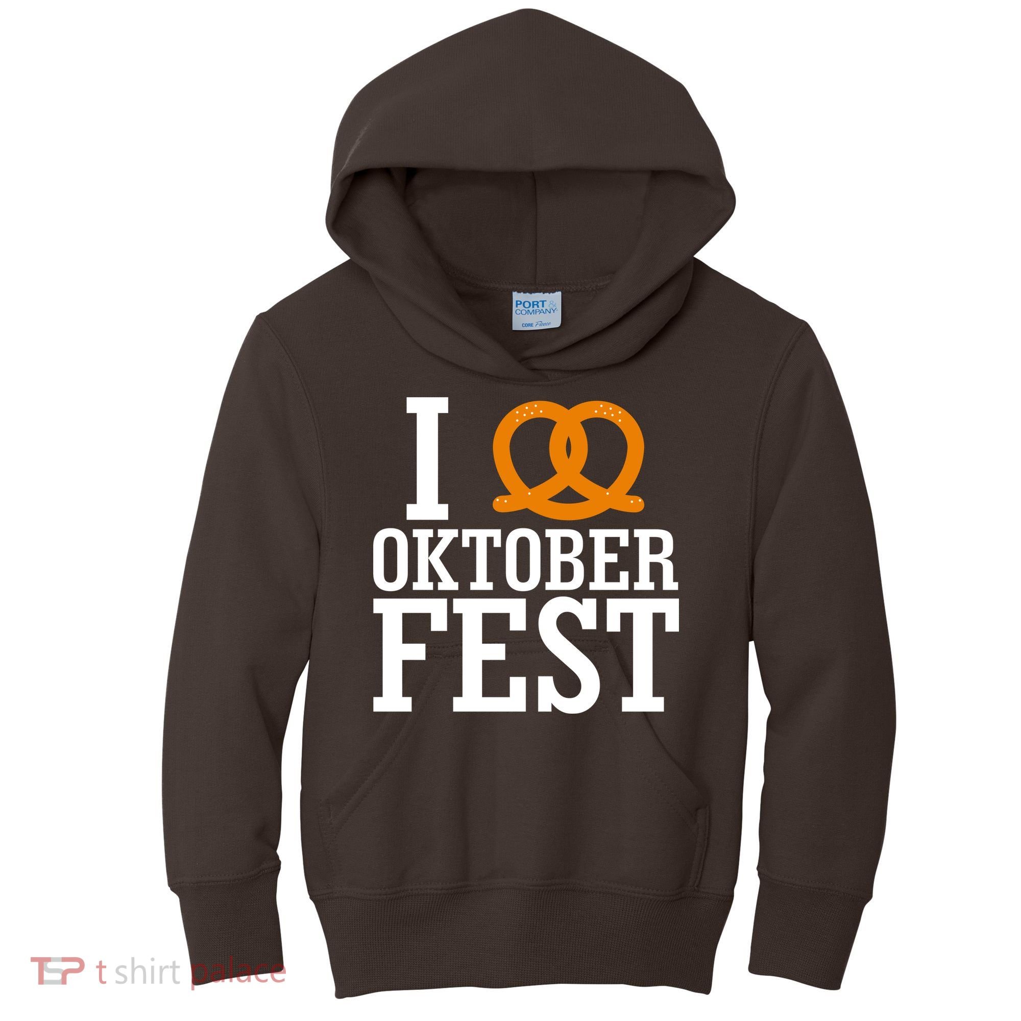 I Heart Oktoberfest Pretzel Kids Hoodie