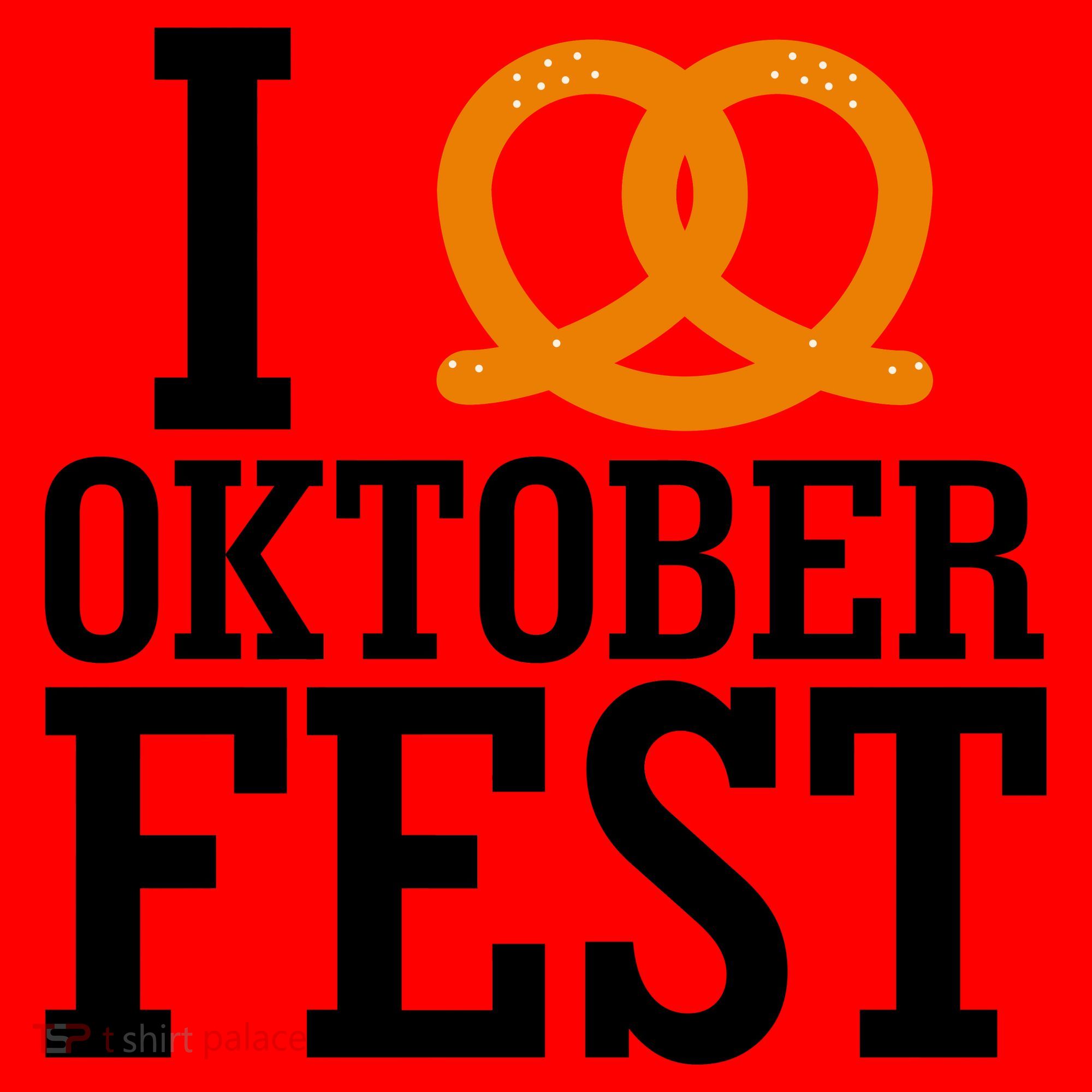 I Heart Oktoberfest Pretzel Santa Hat