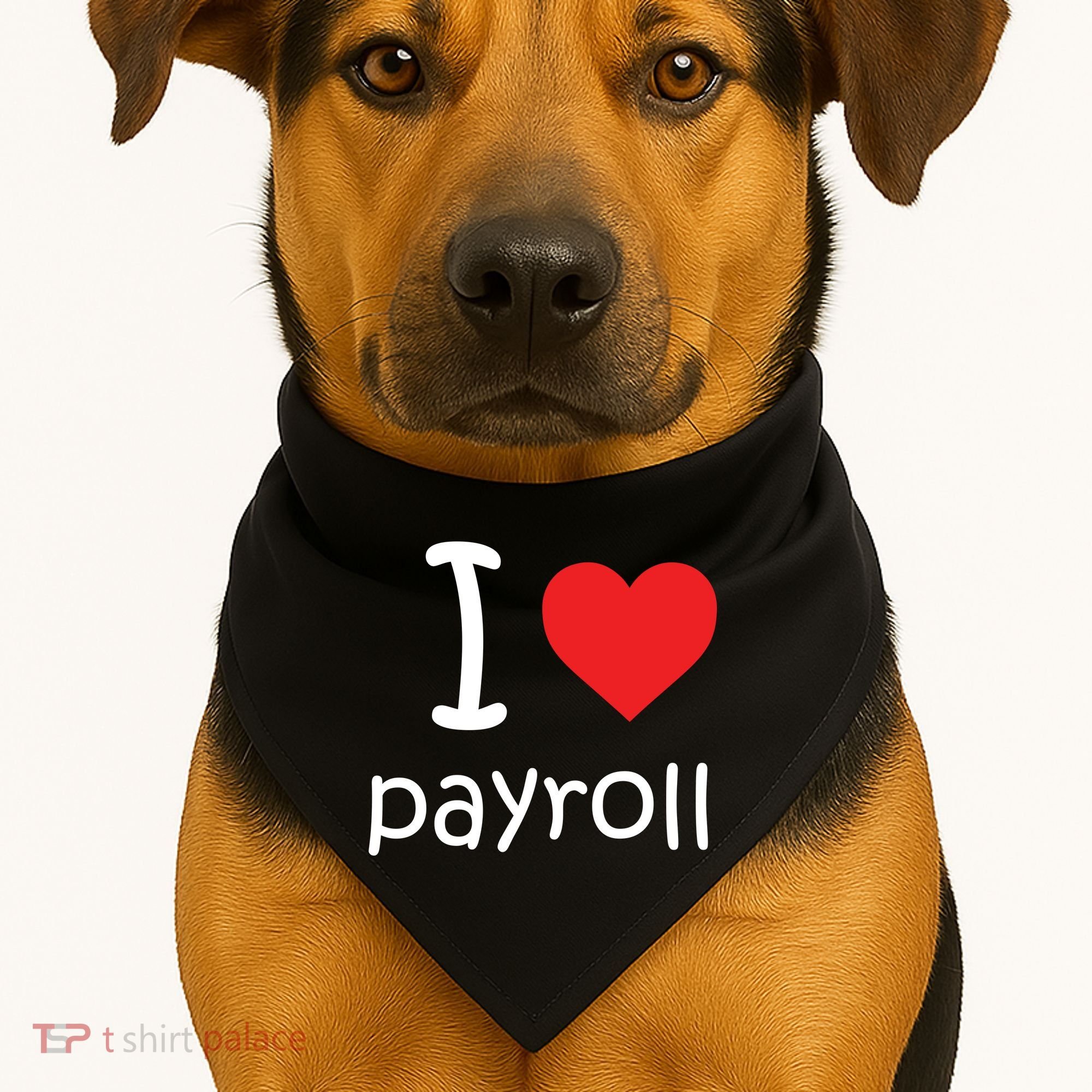 I Heart Payroll USA-Made Doggie Bandana