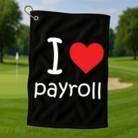 I Heart Payroll Golf Towel thumb 1