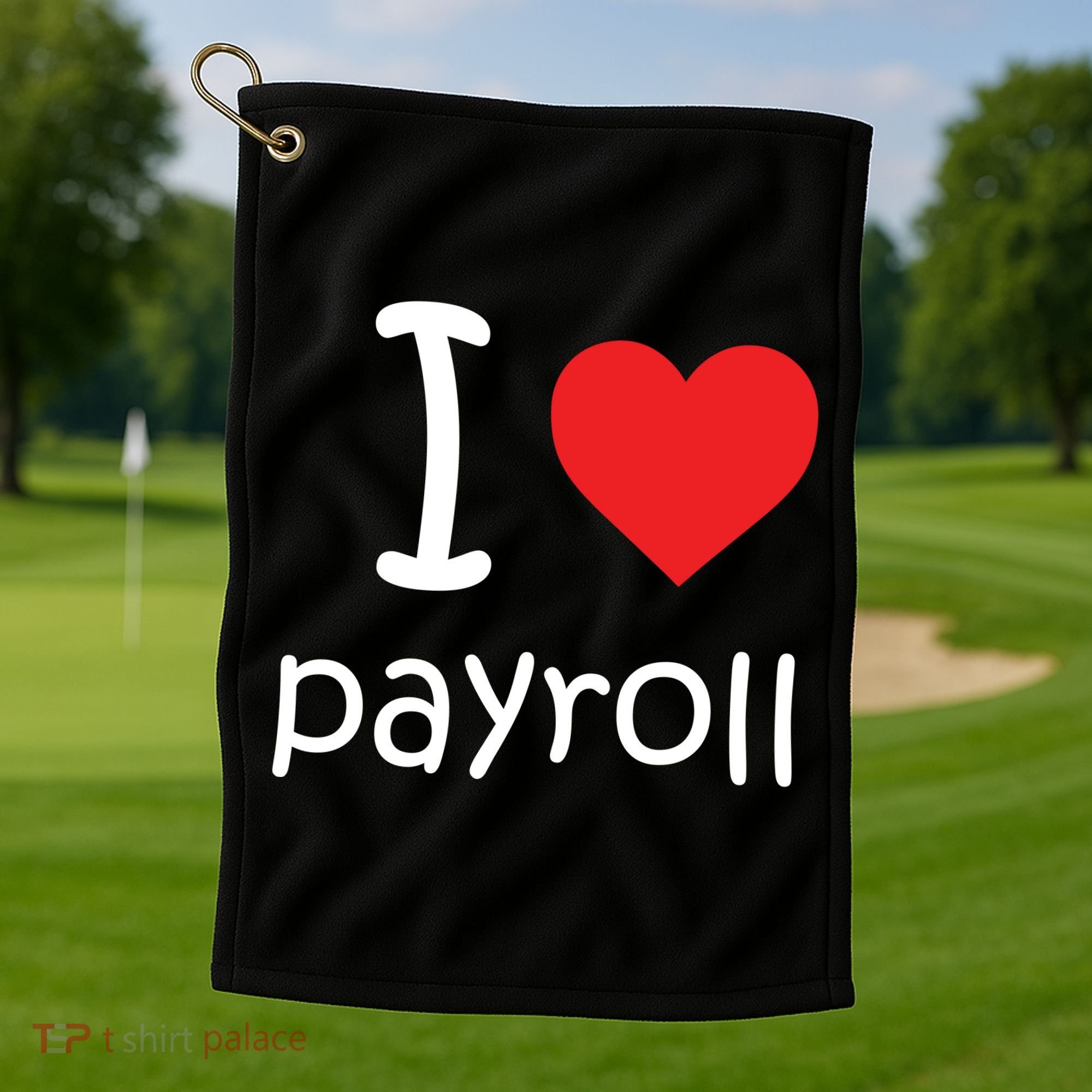 I Heart Payroll Golf Towel