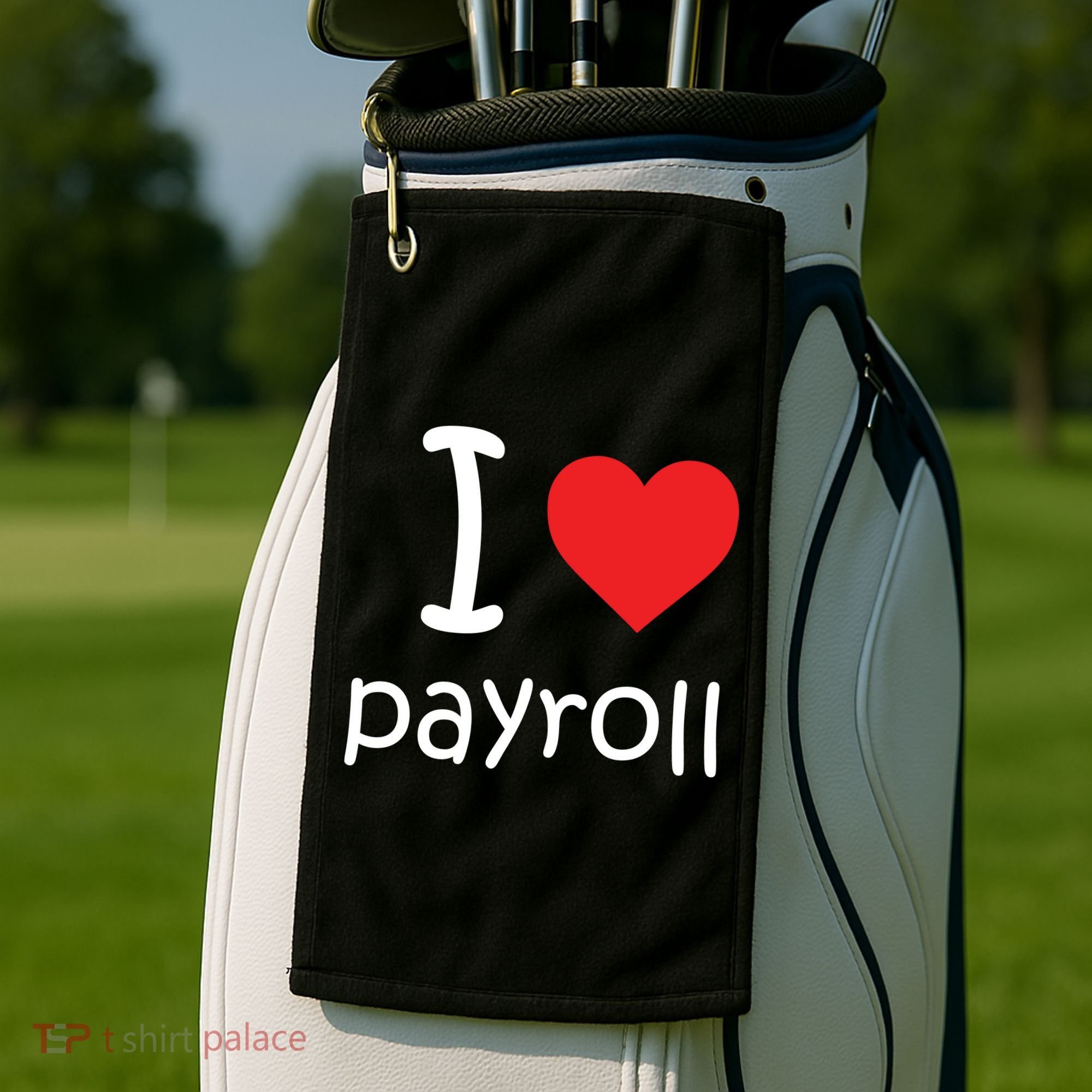 I Heart Payroll Golf Towel