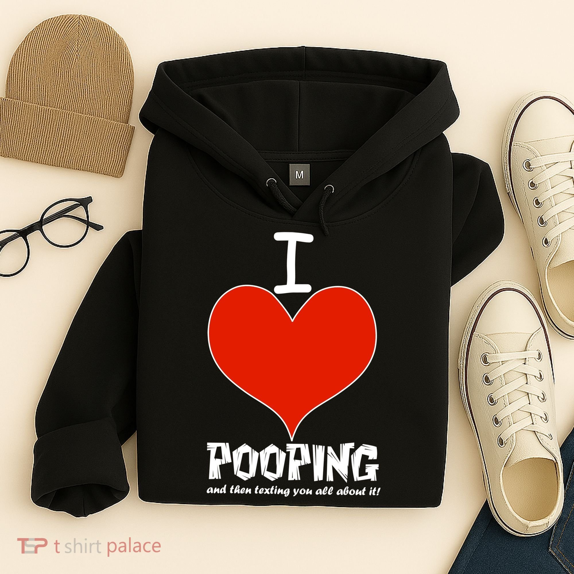 I Heart Pooping and Texting Hoodie