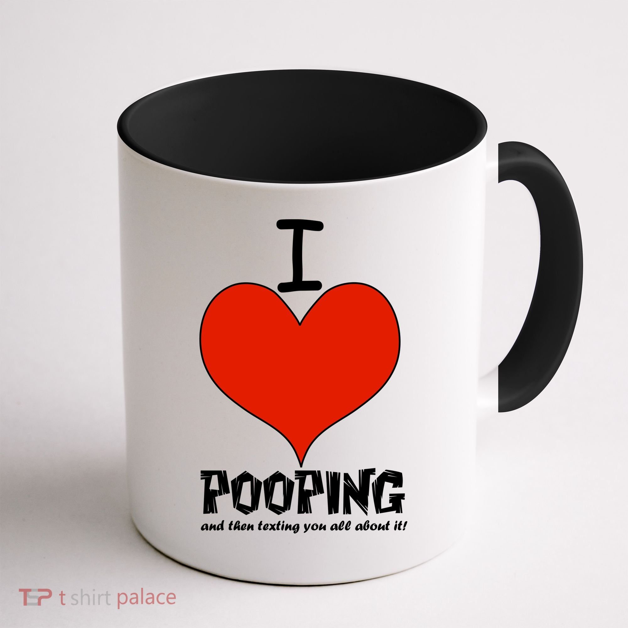 I Heart Pooping and Texting Coffee Mug