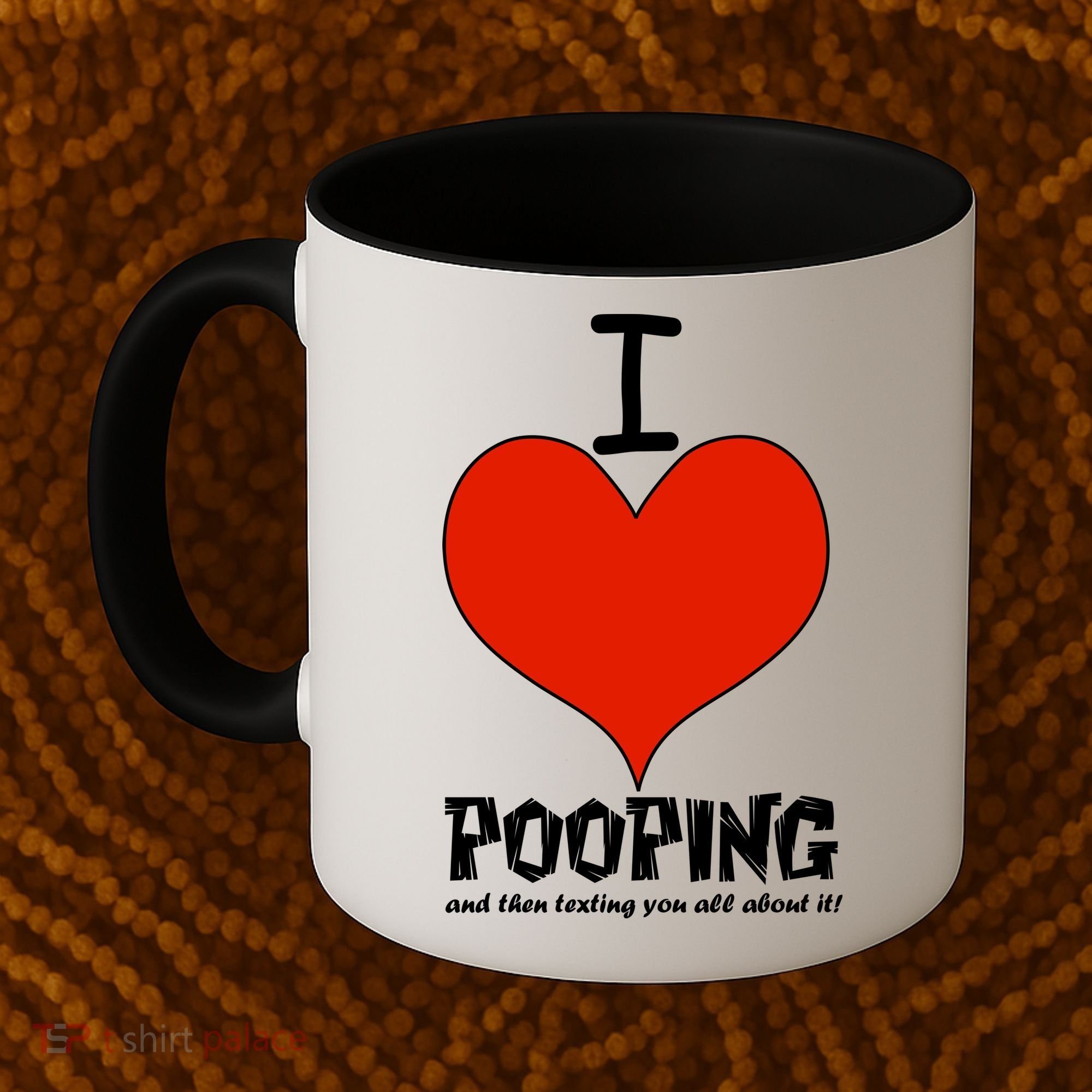 I Heart Pooping and Texting Coffee Mug