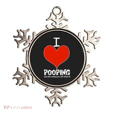 I Heart Pooping and Texting Ornament