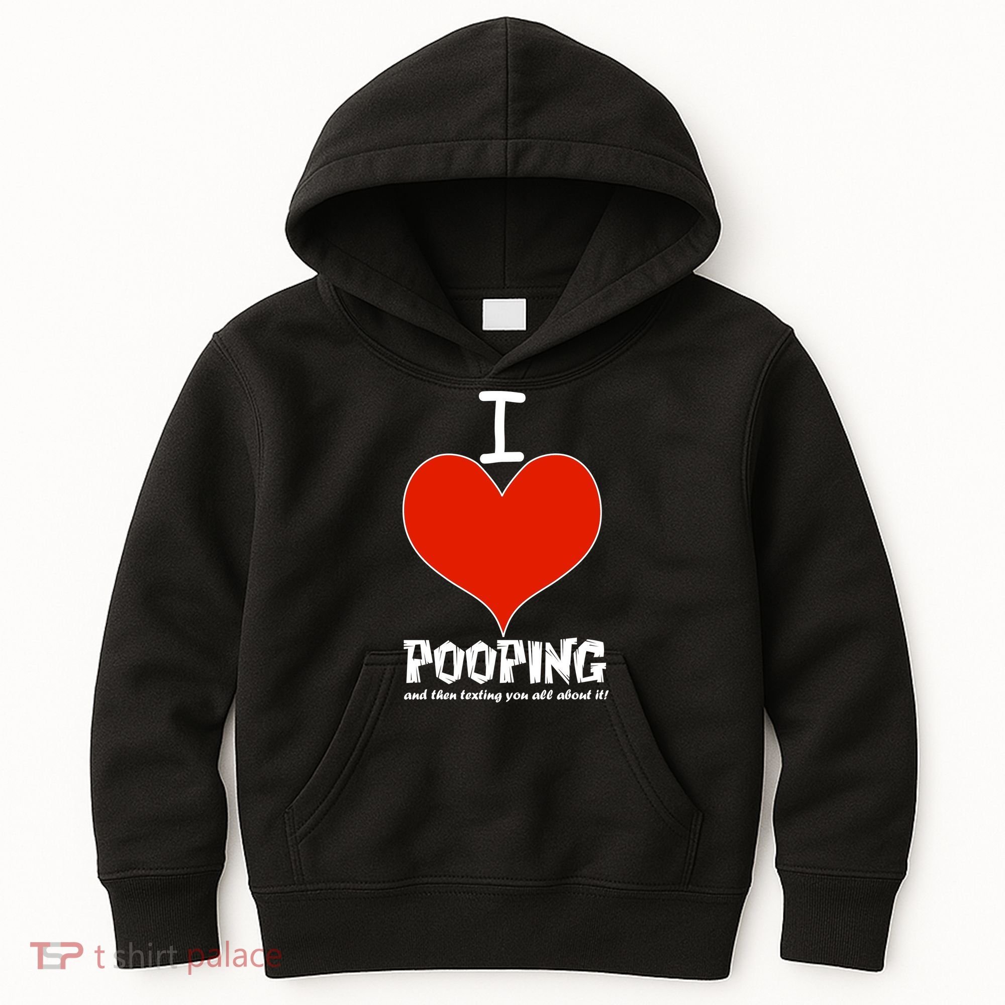 I Heart Pooping and Texting Kids Hoodie