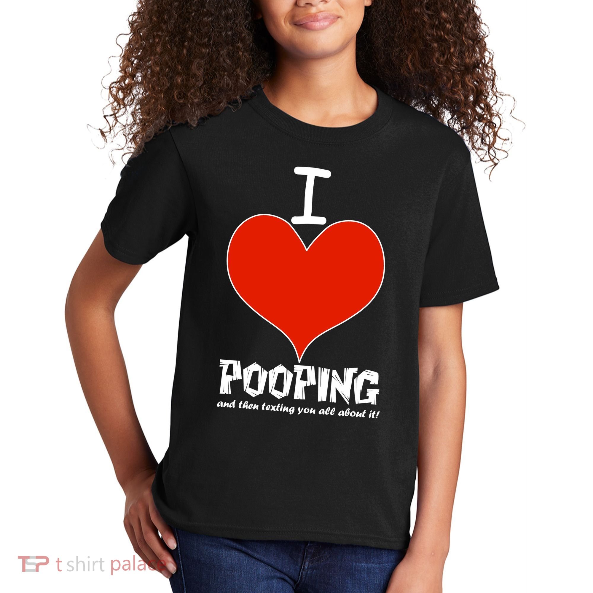I Heart Pooping and Texting Kids T-Shirt