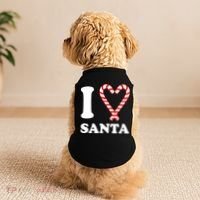 I Heart Santa Candy Cane Doggie Tank thumb 2