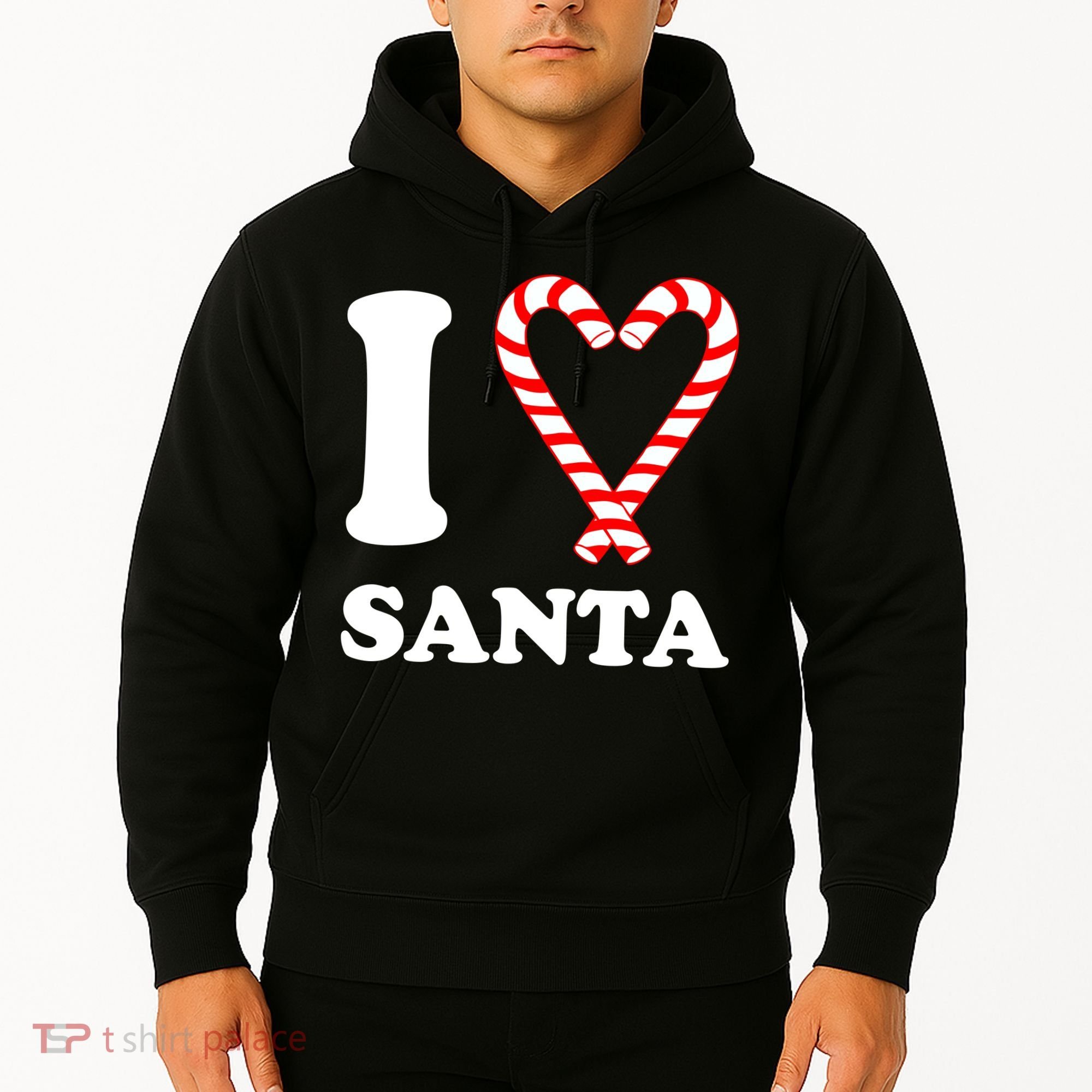 I Heart Santa Candy Cane Hoodie