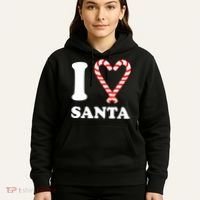 I Heart Santa Candy Cane Hoodie thumb 5