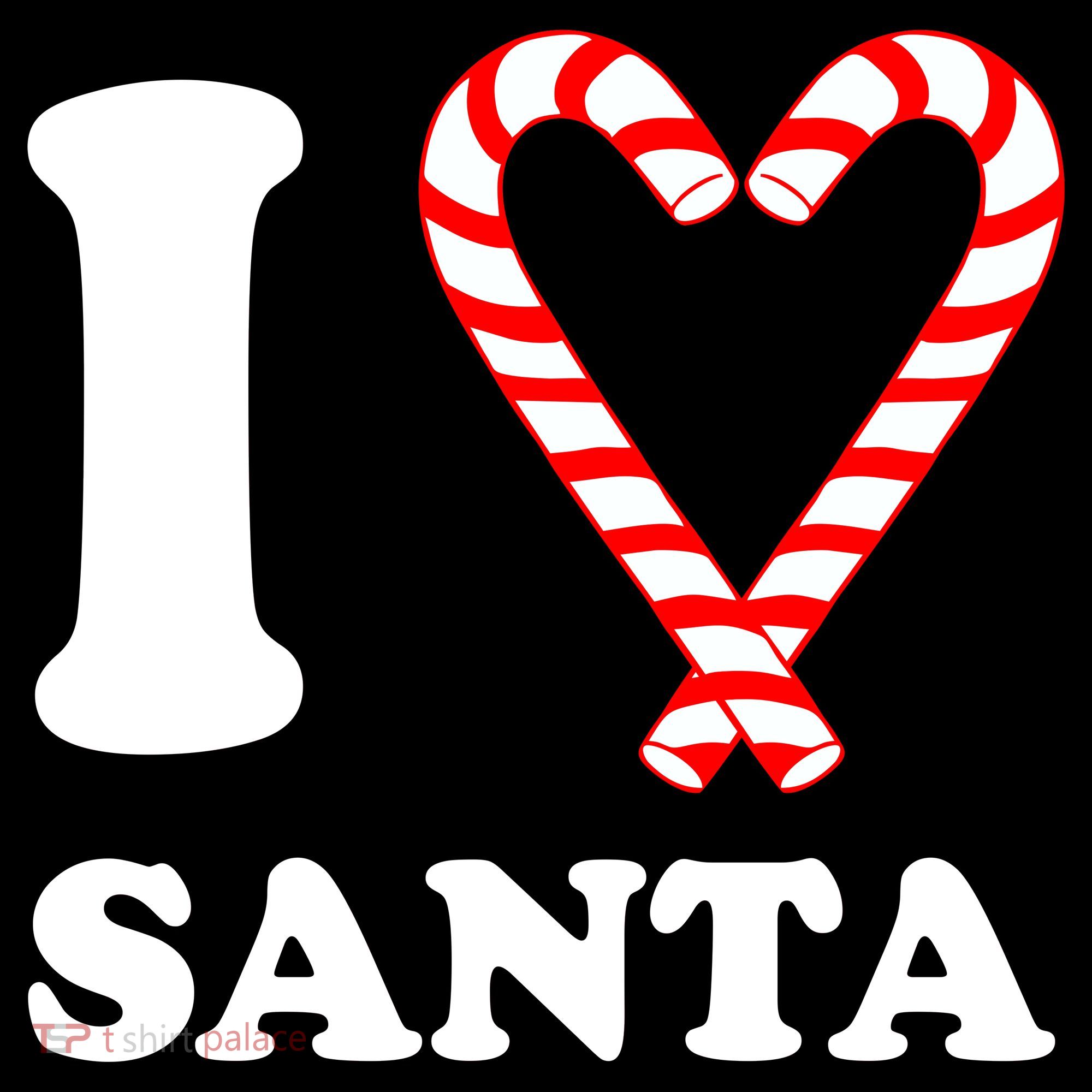 I Heart Santa Candy Cane Hoodie