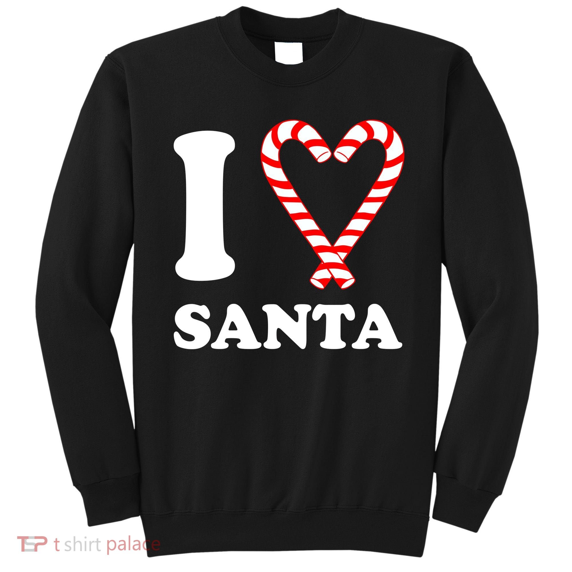 I Heart Santa Candy Cane Sweatshirt