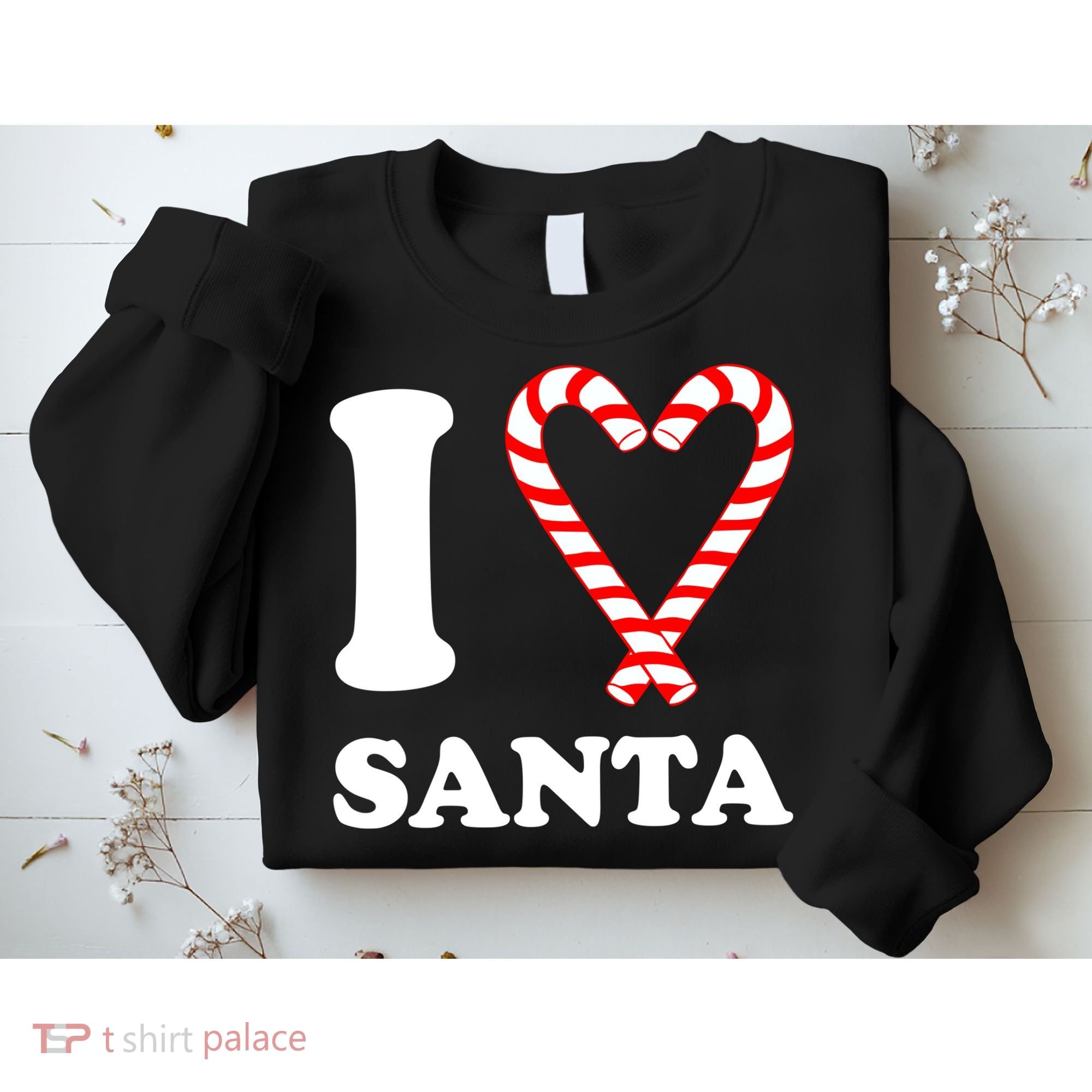 I Heart Santa Candy Cane Sweatshirt