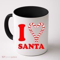 I Heart Santa Candy Cane Coffee Mug thumb 0