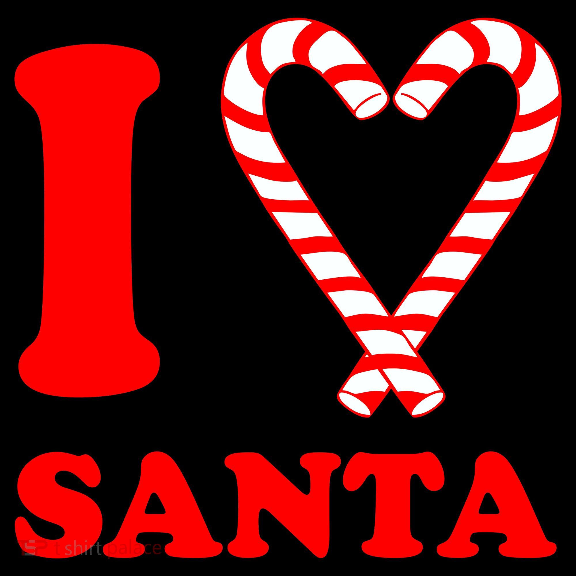 I Heart Santa Candy Cane Coffee Mug