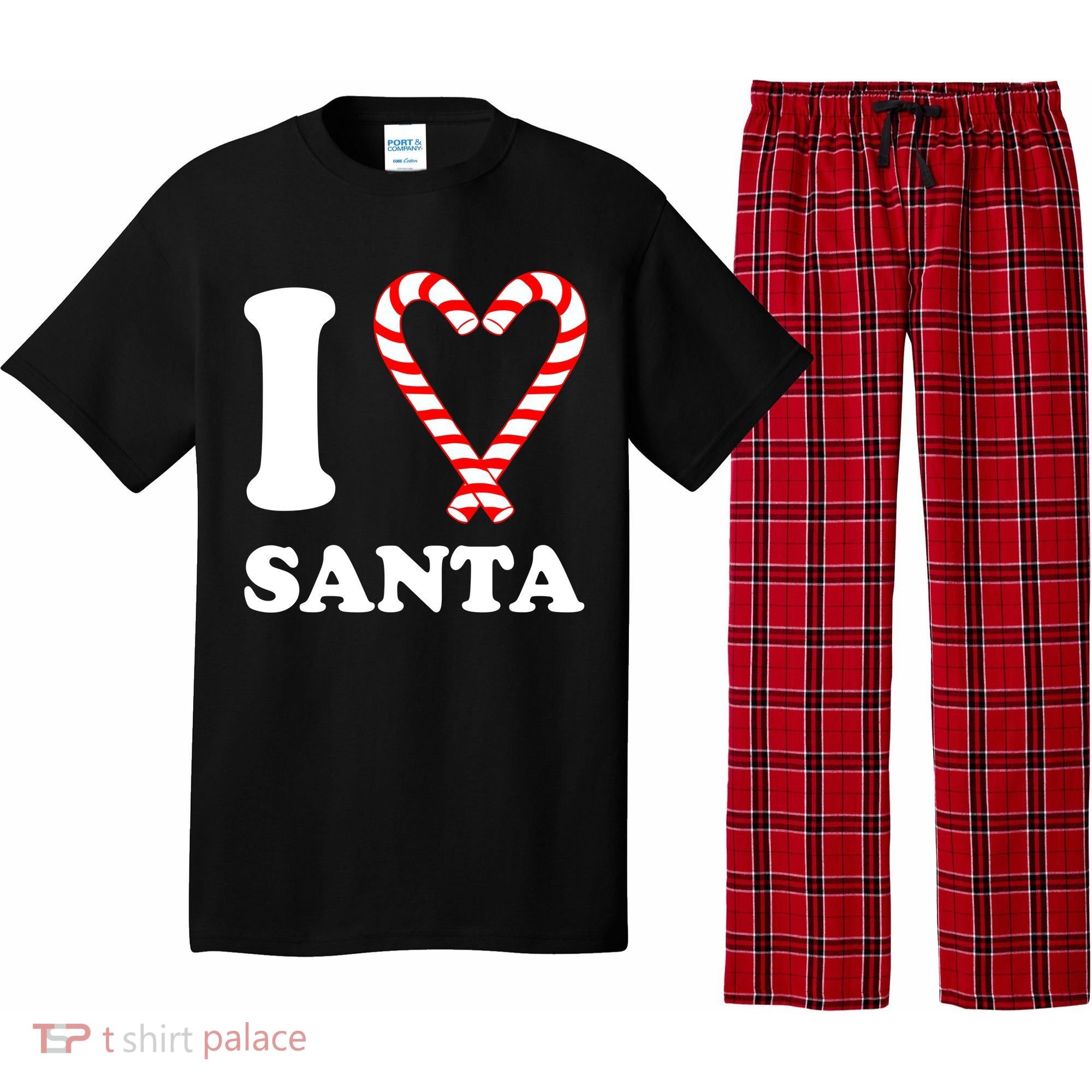 I Heart Santa Candy Cane Pajama Set