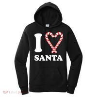 I Heart Santa Candy Cane Women's Hoodie thumb 0
