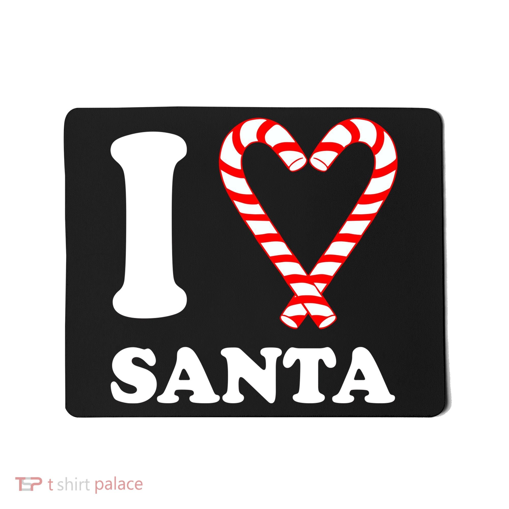 I Heart Santa Candy Cane Mousepad