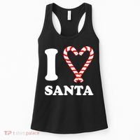 I Heart Santa Candy Cane Women's Tank Top thumb 0