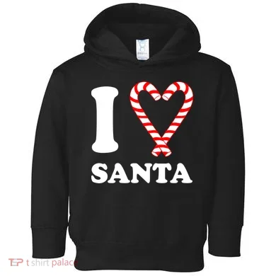 I Heart Santa Candy Cane Toddler Hoodie