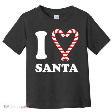 I Heart Santa Candy Cane Toddler T-Shirt