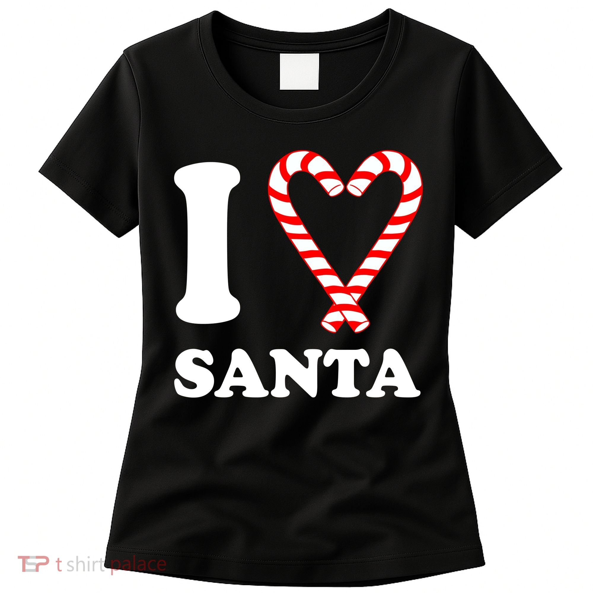 I Heart Santa Candy Cane Women's T-Shirt