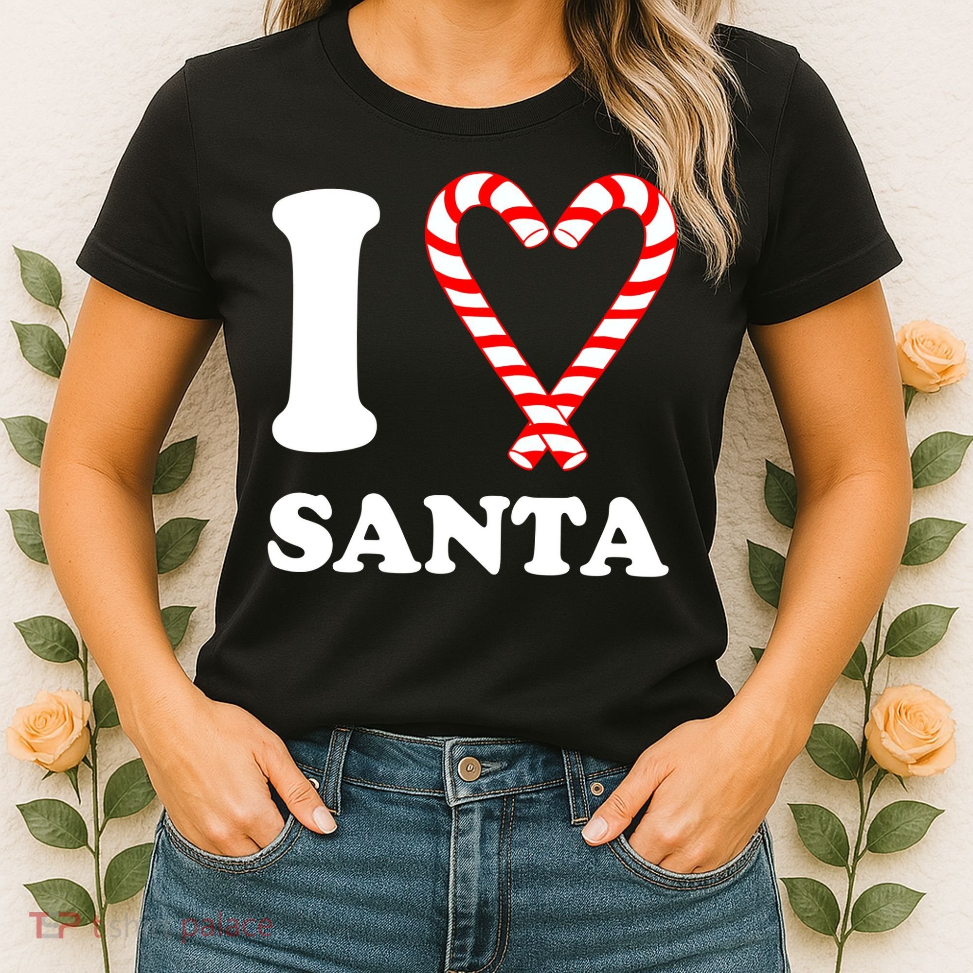 I Heart Santa Candy Cane Women's T-Shirt