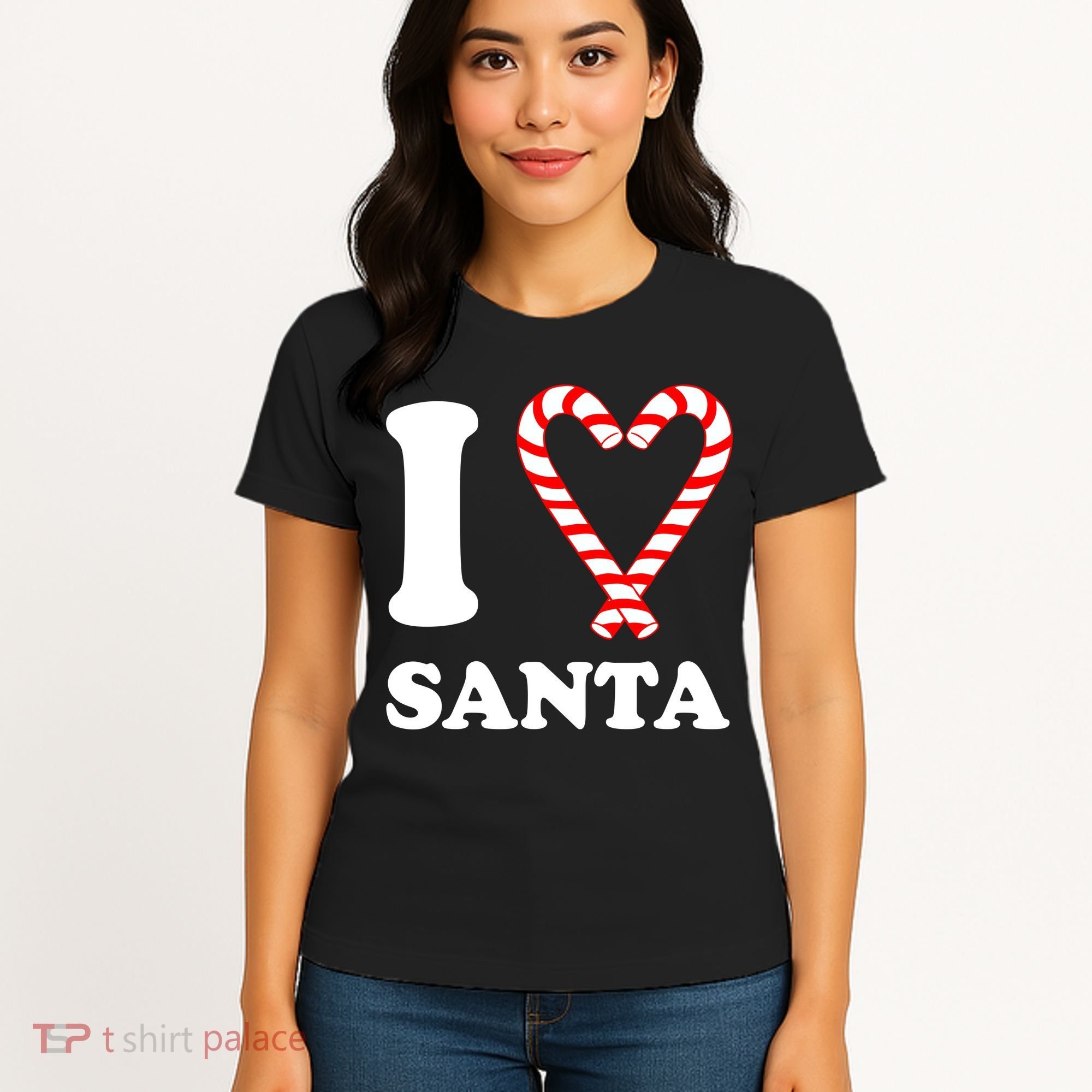 I Heart Santa Candy Cane Women's T-Shirt