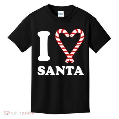 I Heart Santa Candy Cane Kids T-Shirt