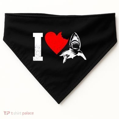 I Heart Sharks USA-Made Doggie Bandana