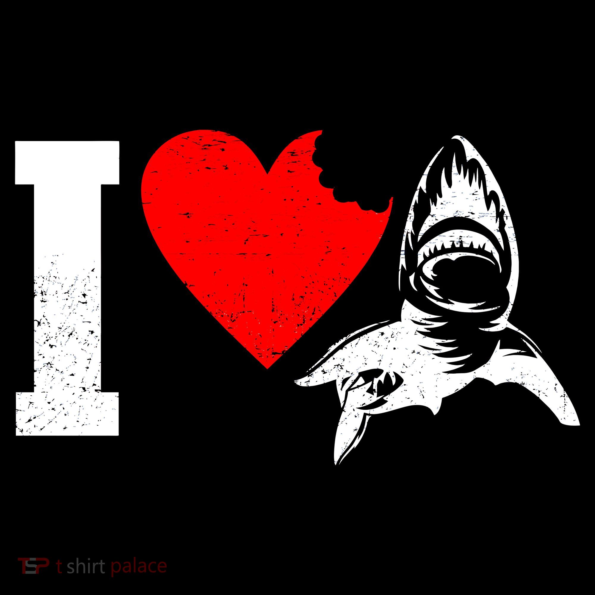 I Heart Sharks USA-Made Doggie Bandana