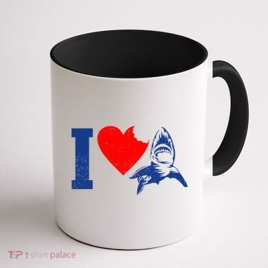 I Heart Sharks Coffee Mug back