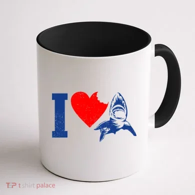 I Heart Sharks Coffee Mug back