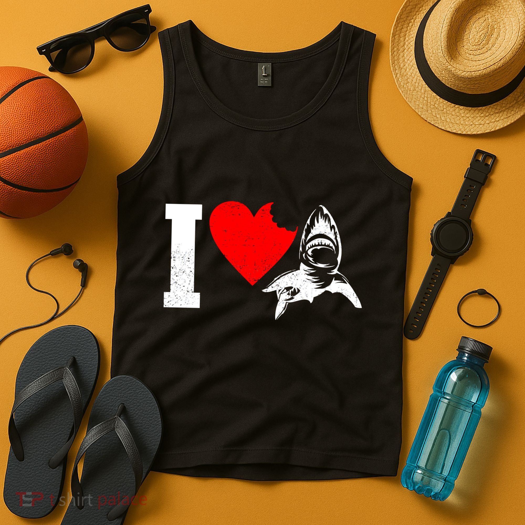 I Heart Sharks Tank Top
