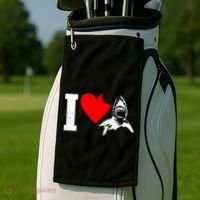 I Heart Sharks Golf Towel thumb 2