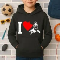 I Heart Sharks Kids Hoodie thumb 2