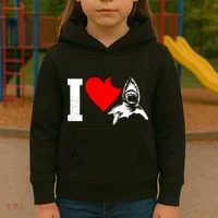 I Heart Sharks Kids Hoodie thumb 3