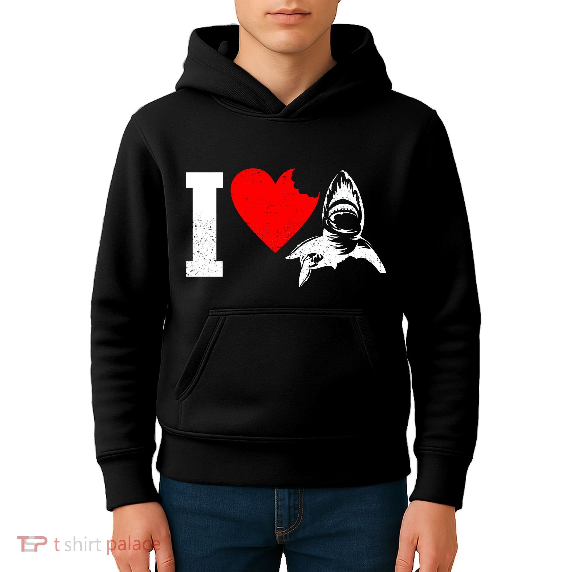 I Heart Sharks Kids Hoodie