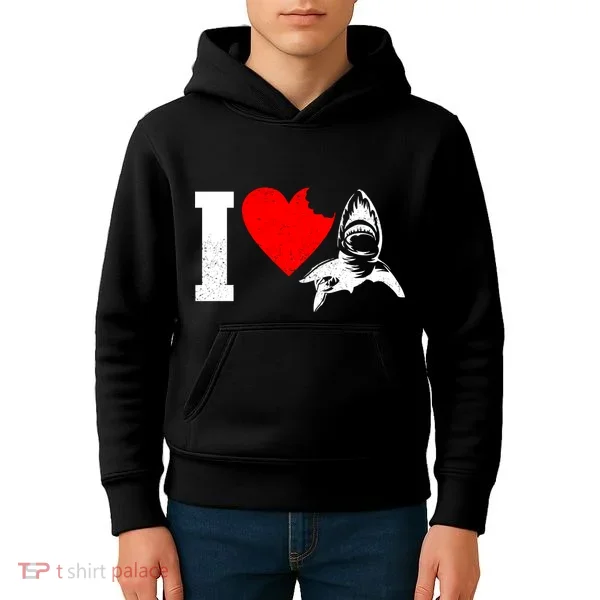 I Heart Sharks Kids Hoodie